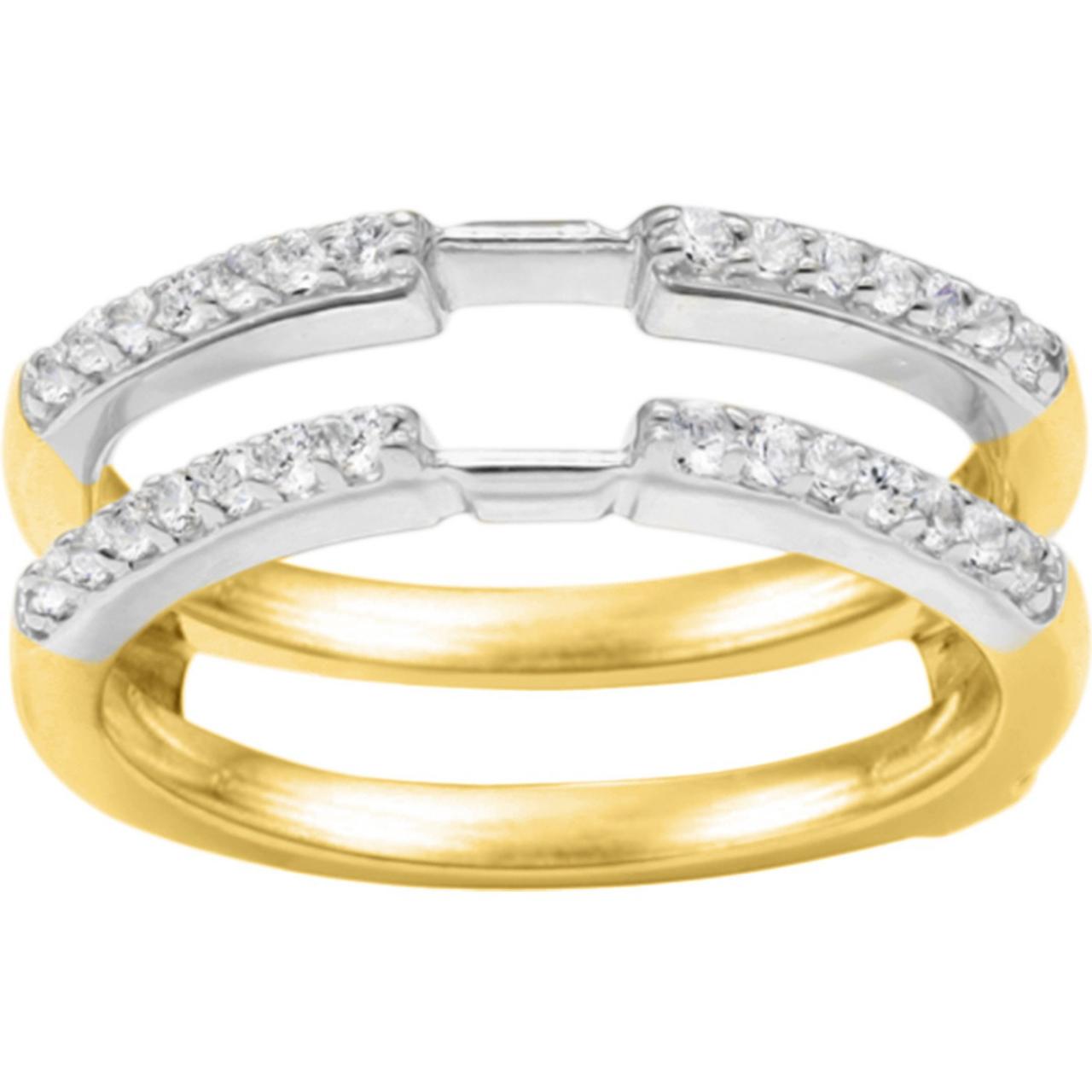 Refined Style .28ct Prong Set Round Cubic Zirconia 10 Karat Gold Ring